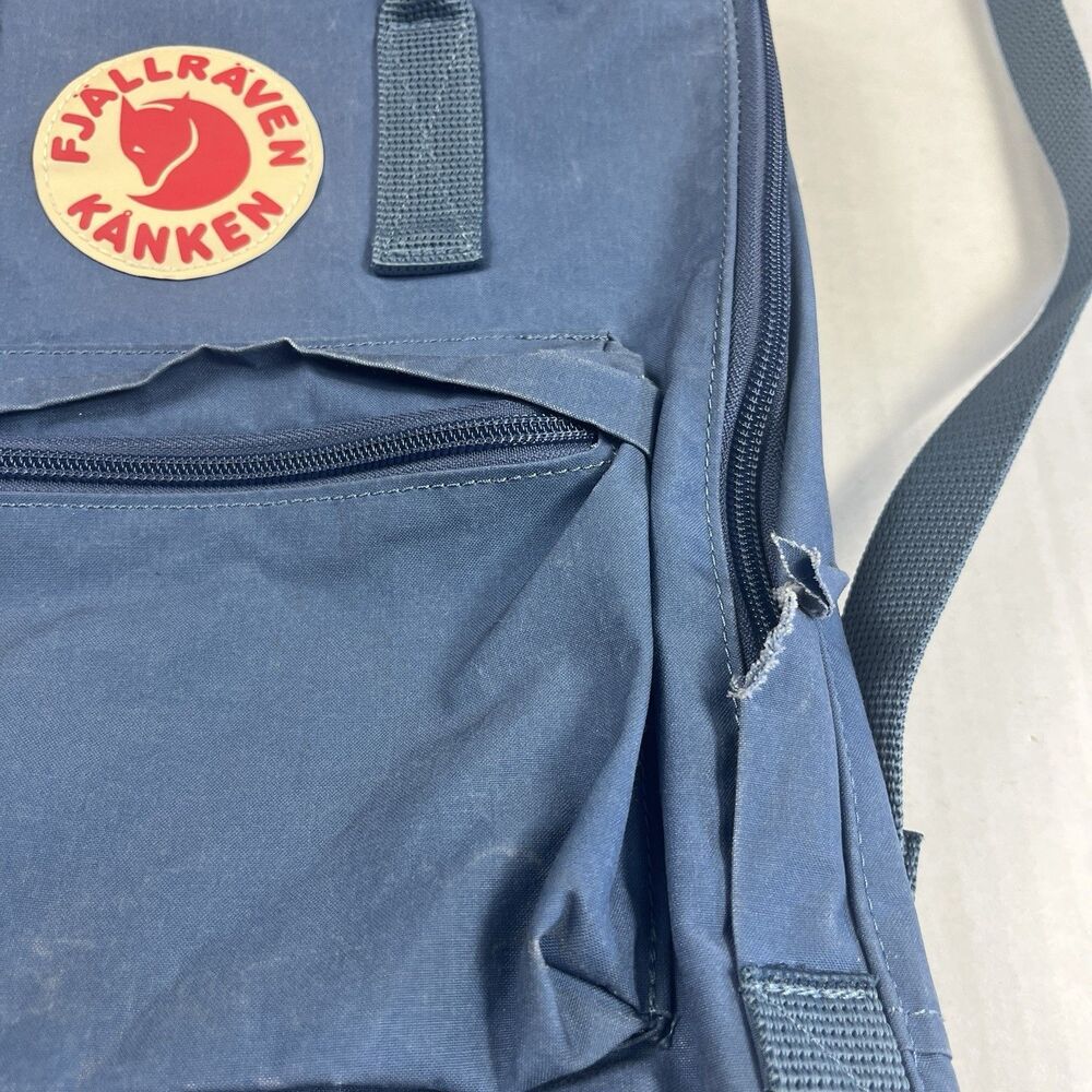 Fjallraven Kanken Backpack Blue Everyday School Outdoor Compact Lightweight WORN - Picture 2 of 11